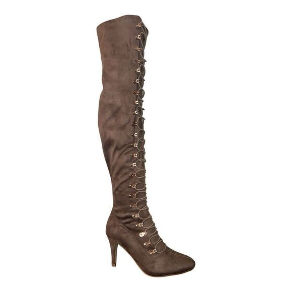 Journee collection Womens Regular and Wide Calf Vintage Almond Toe Over-the-knee - Picture 1 of 5